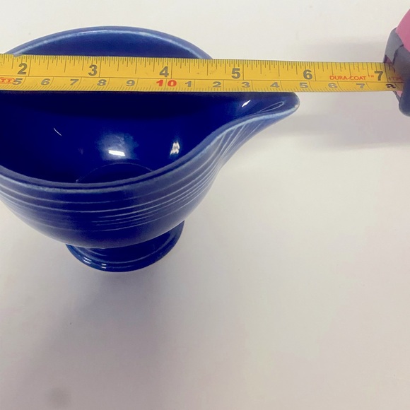 Vintage Fiesta Ring Creamer With Handle  , & Sugar Bowl . Cobalt Blue - Picture 9 of 14